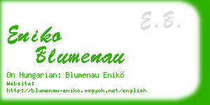 eniko blumenau business card